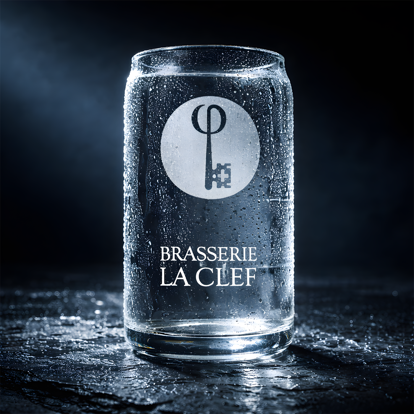 Verre canette gravé